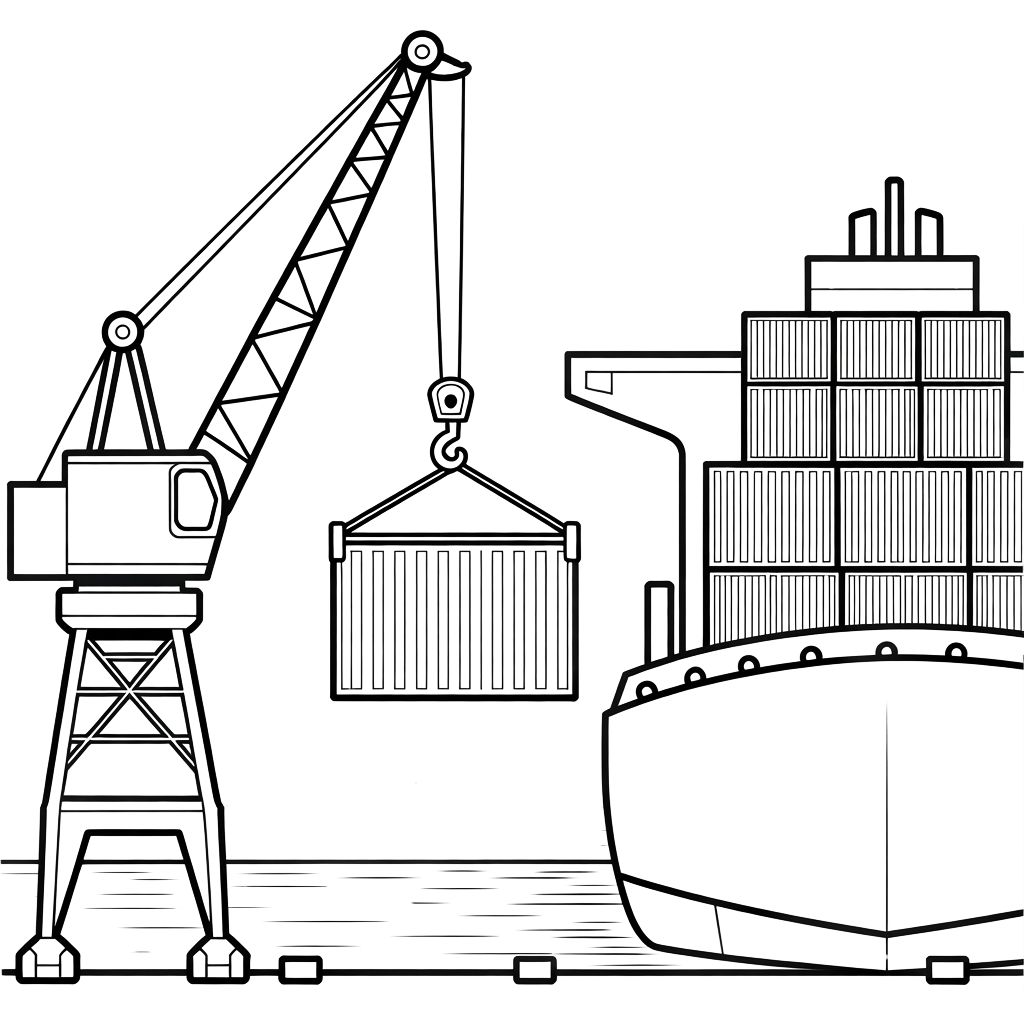 crane coloring sheet