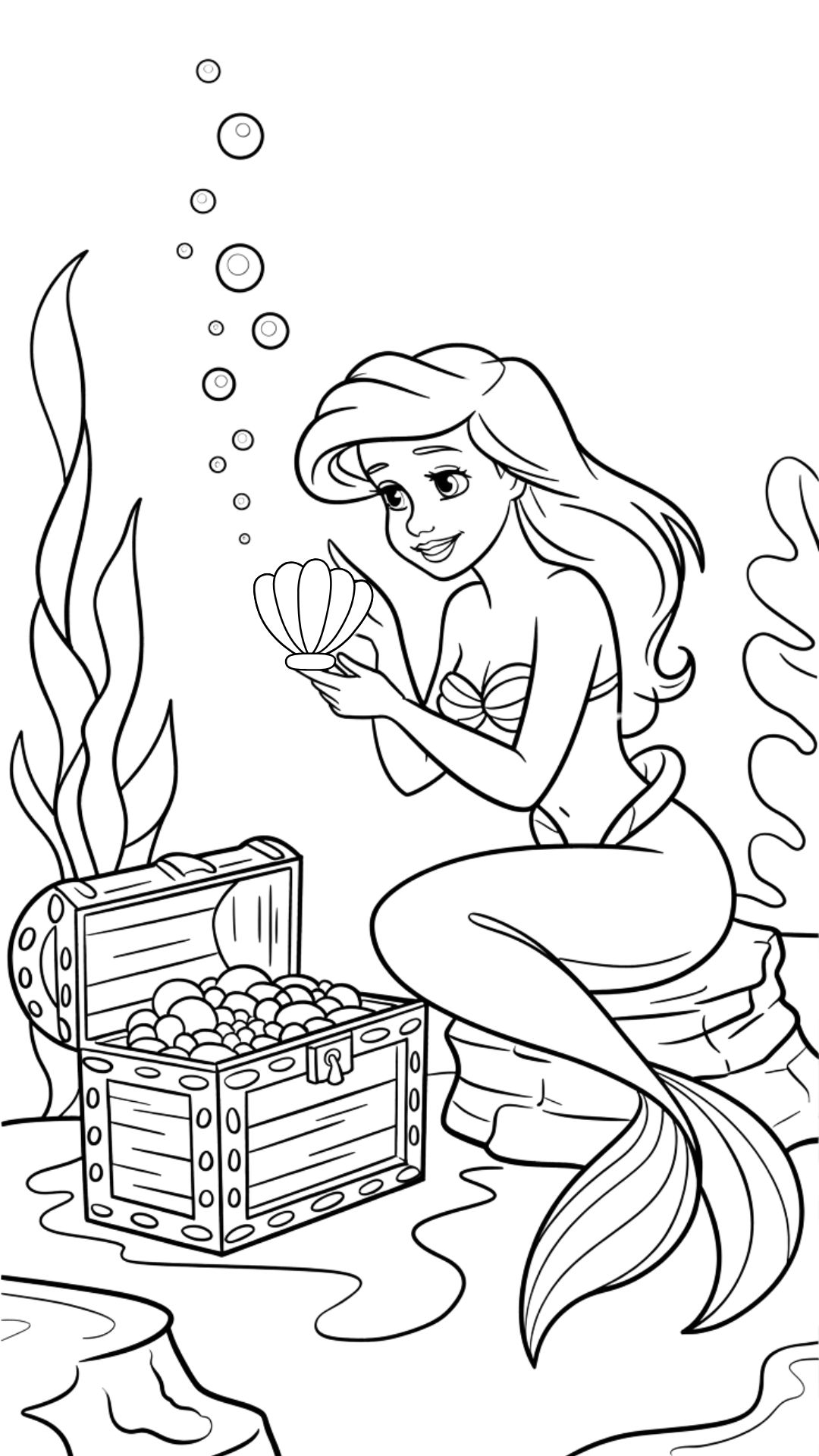 ariel coloring book pages