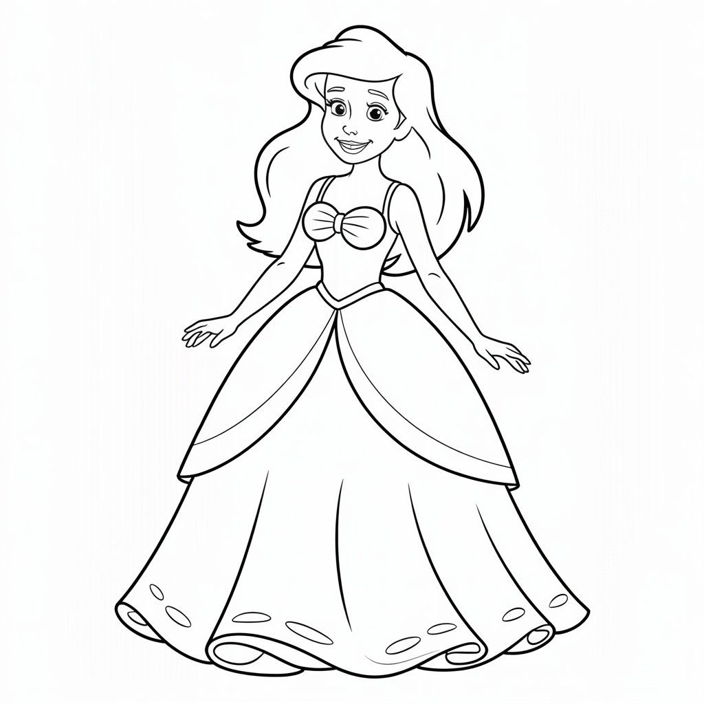 ariel coloring page