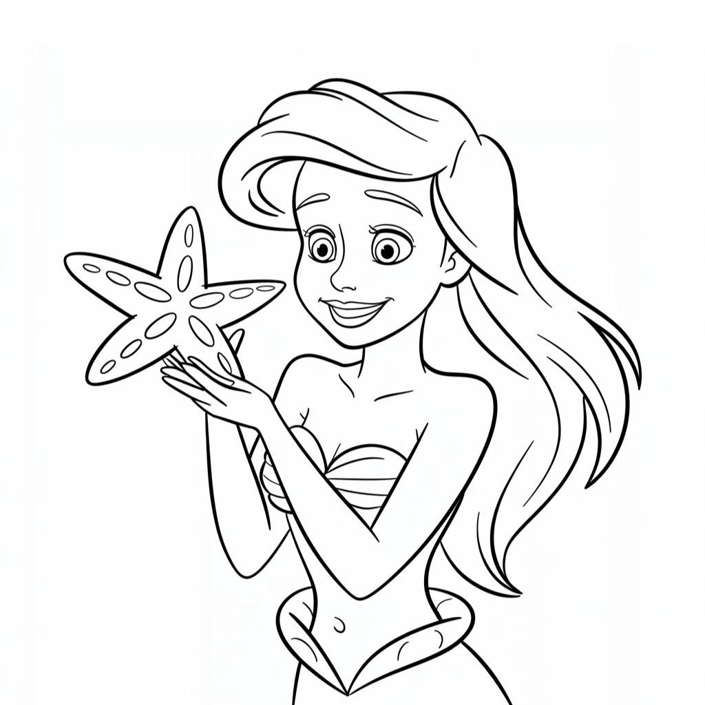 ariel coloring pages