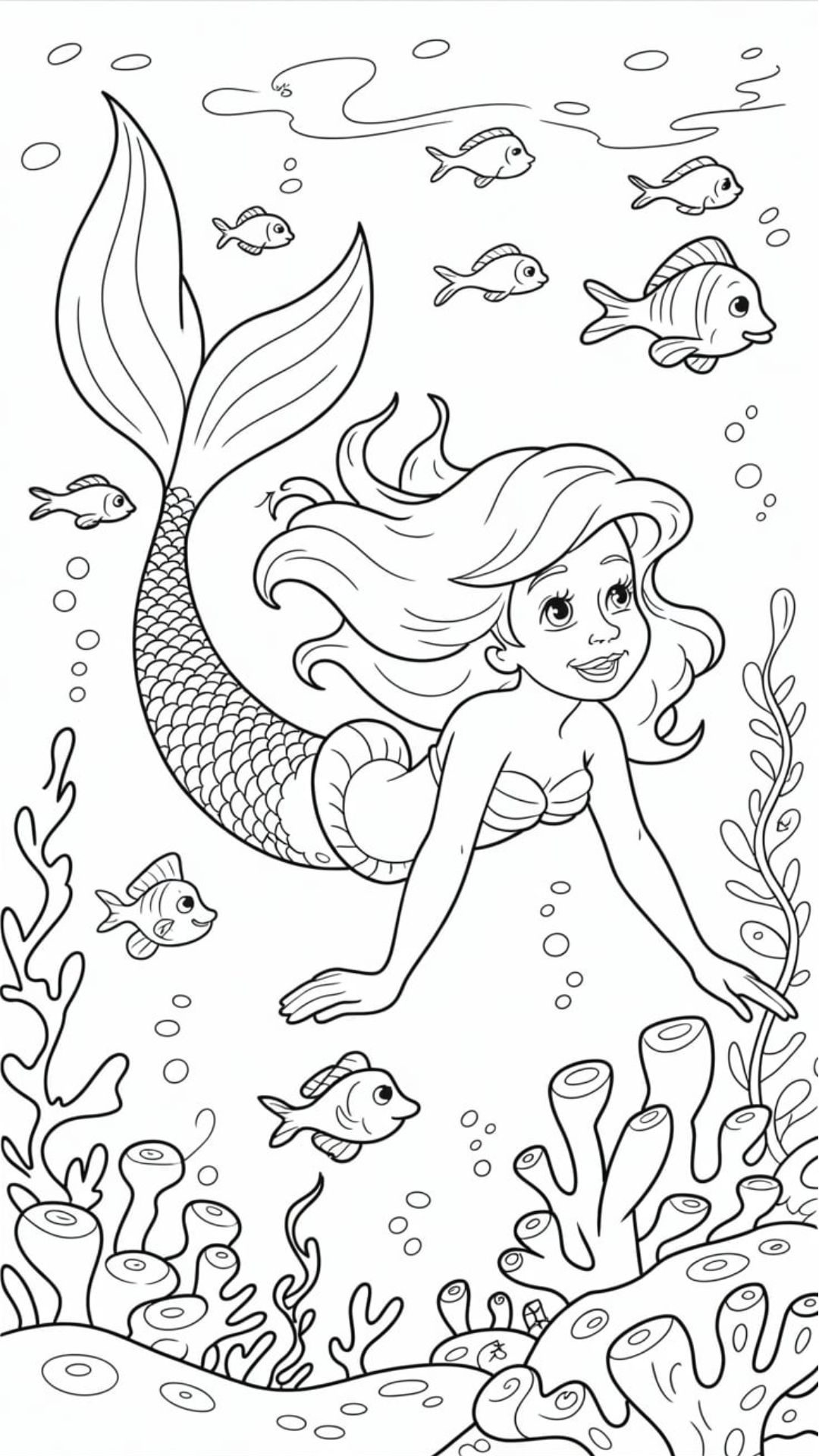 ariel coloring sheets