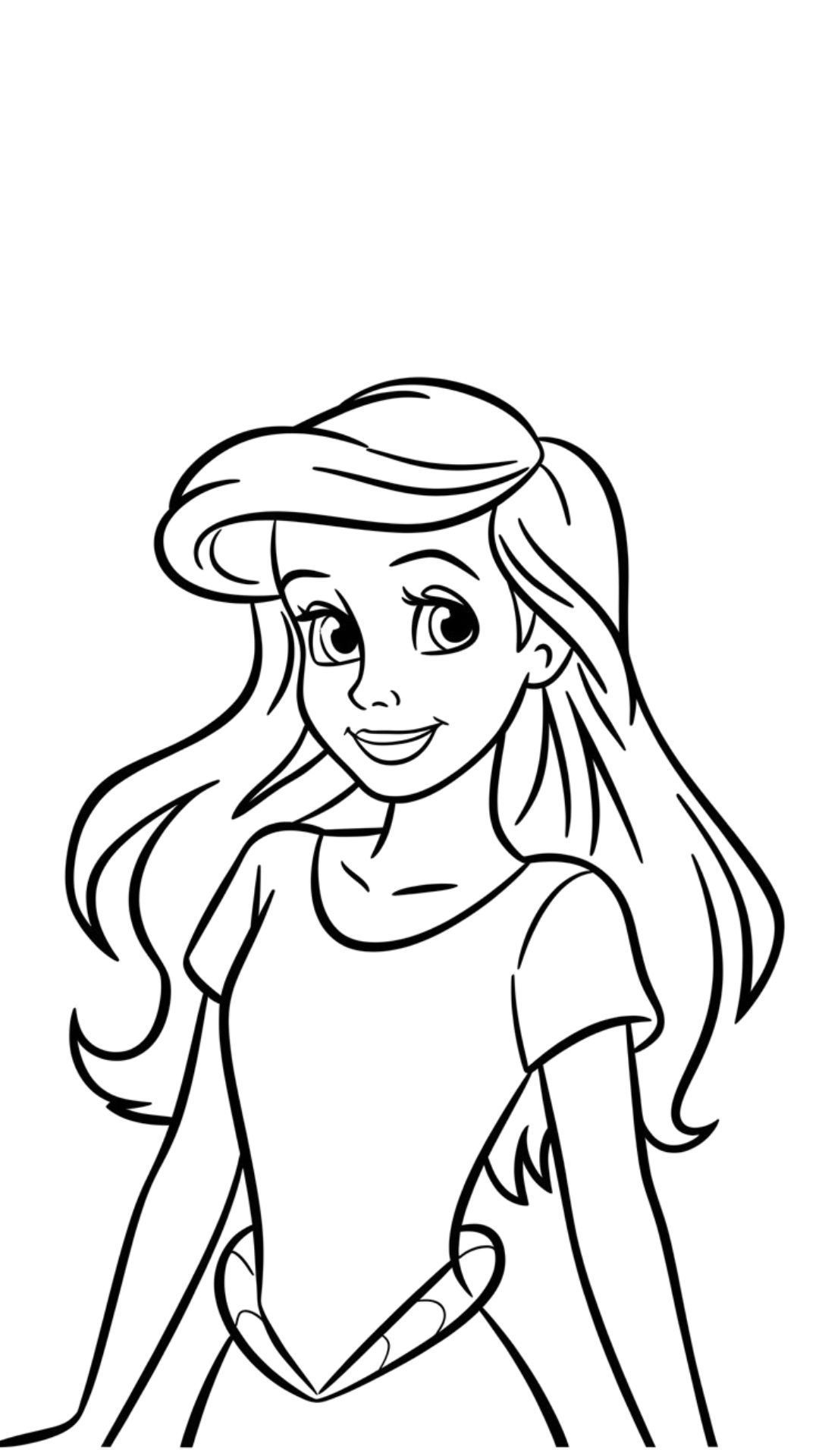 ariel little mermaid coloring pages