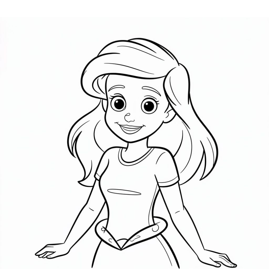 ariel mermaid coloring pages