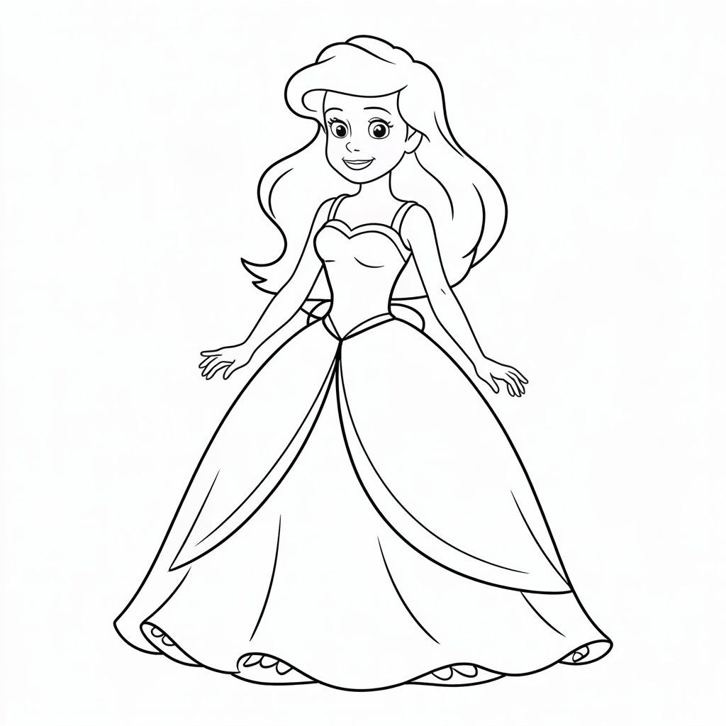 ariel printable coloring pages