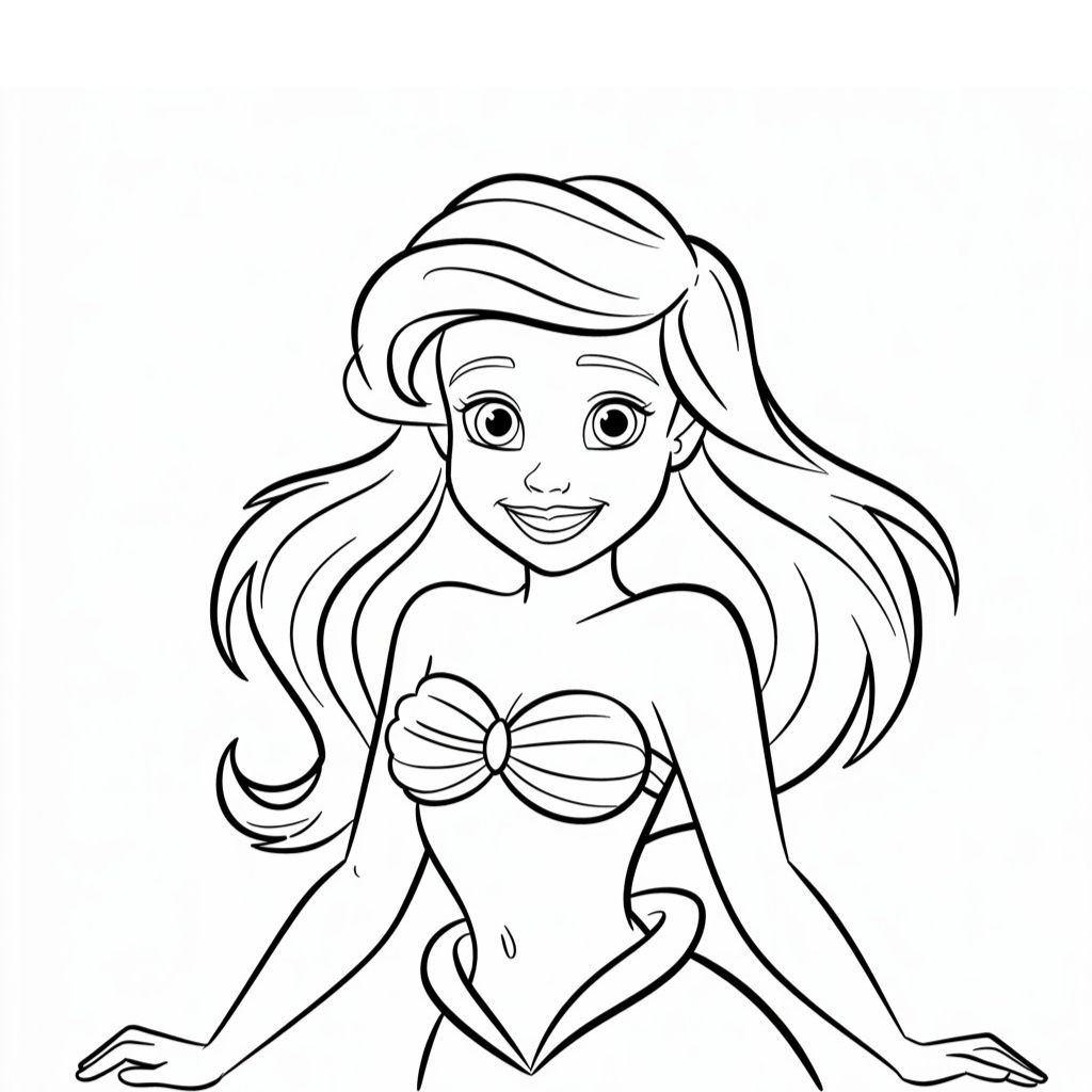 ariel the little mermaid coloring pages