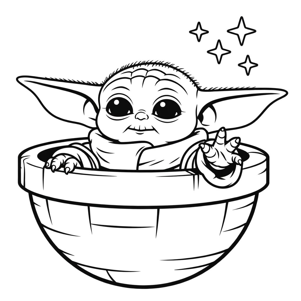 baby yoda coloring pages