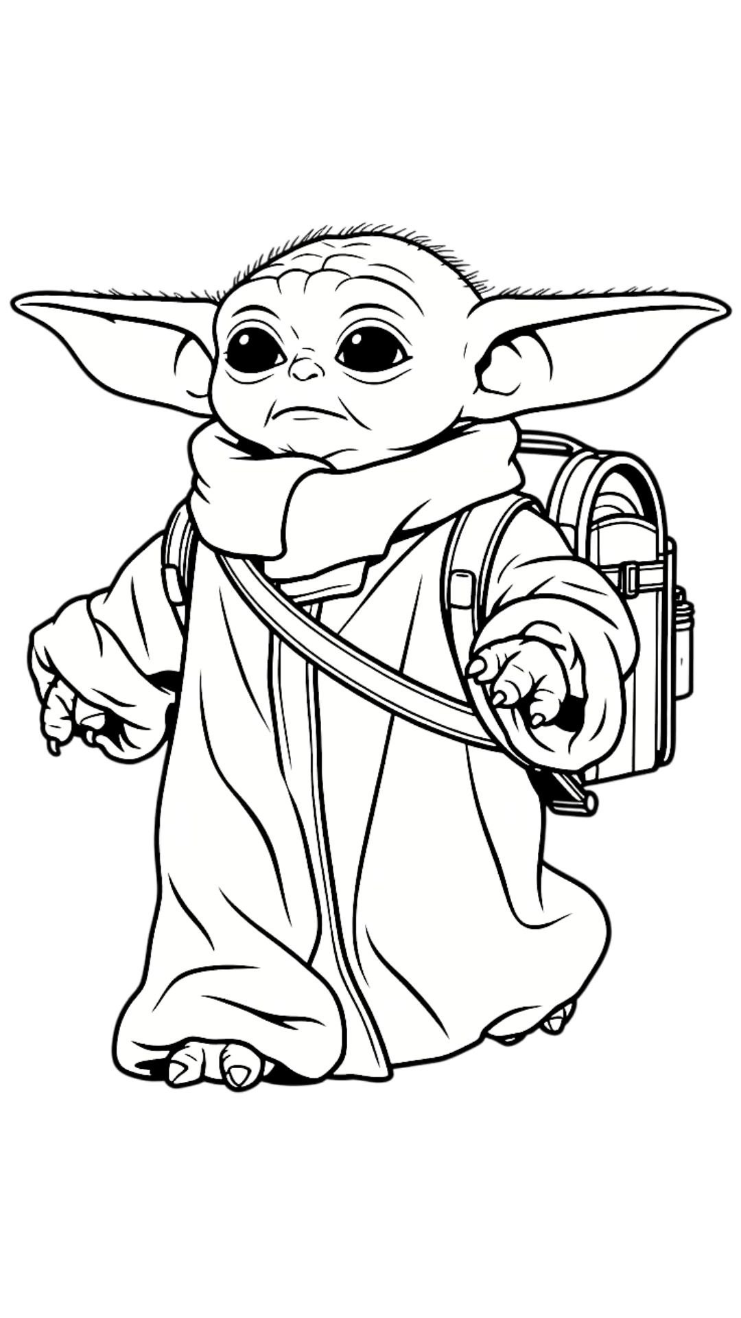baby yoda coloring page printable