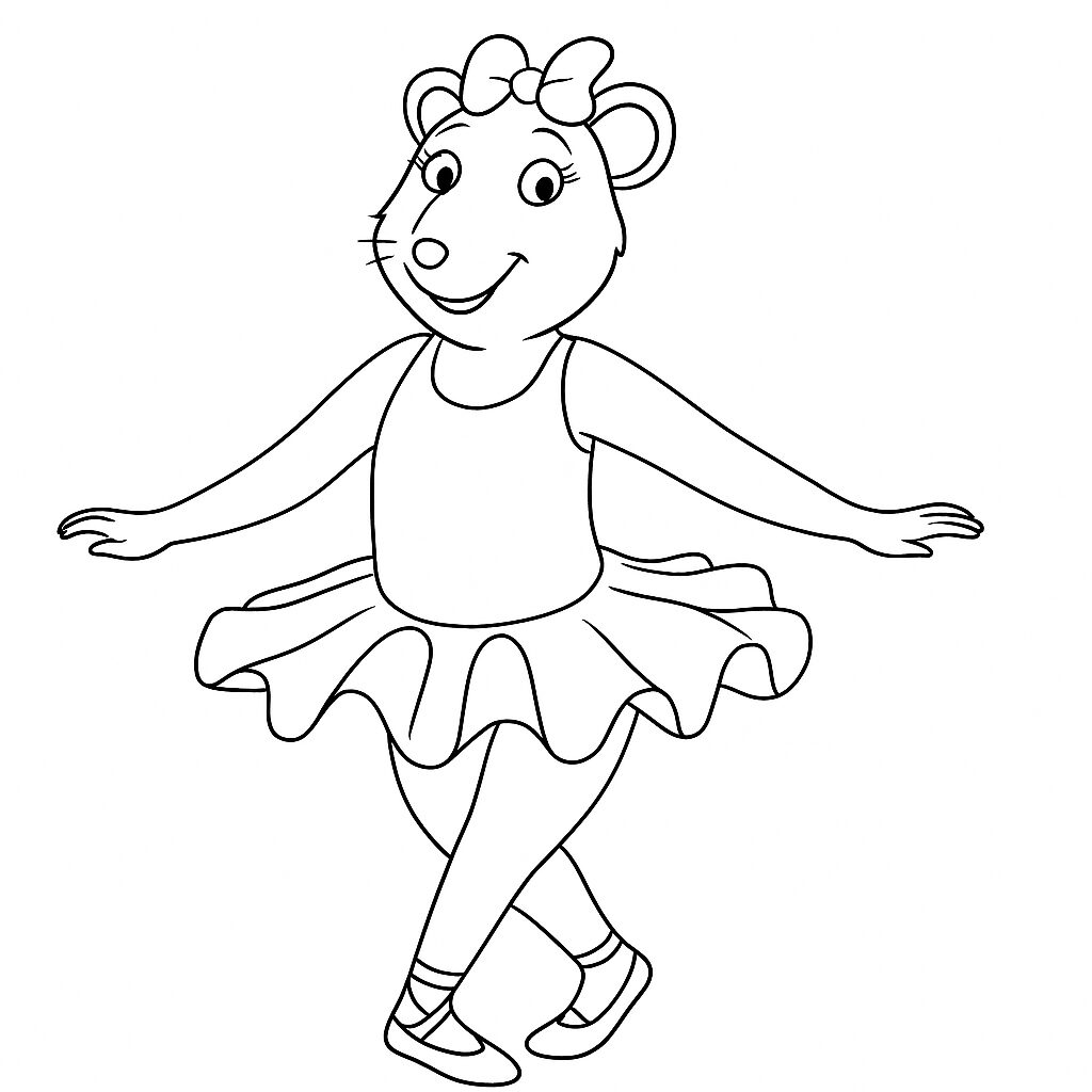 ballerina coloring page