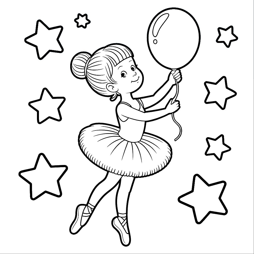 ballerina coloring sheet