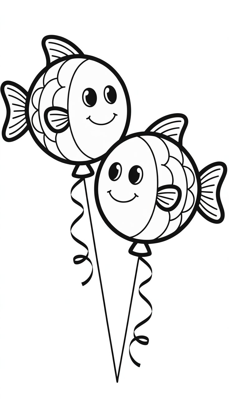 toddler balloons coloring page