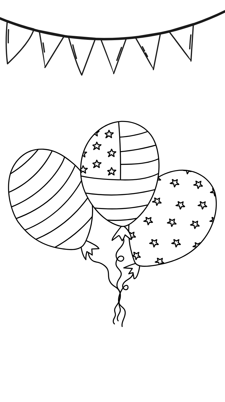 free balloon coloring sheets