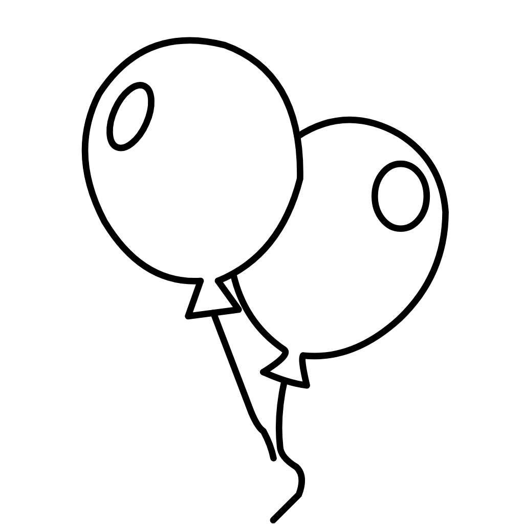 free printable birthday balloon coloring pages