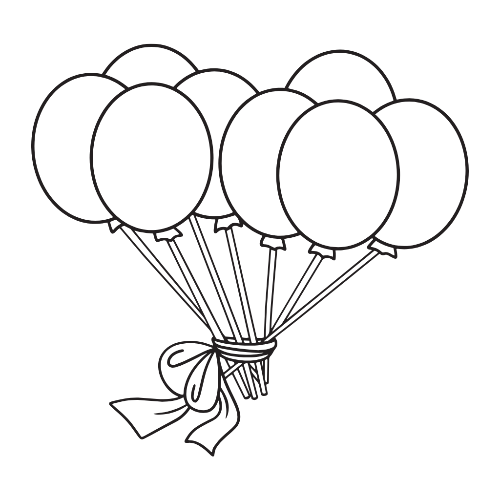 free printable coloring pages of balloons