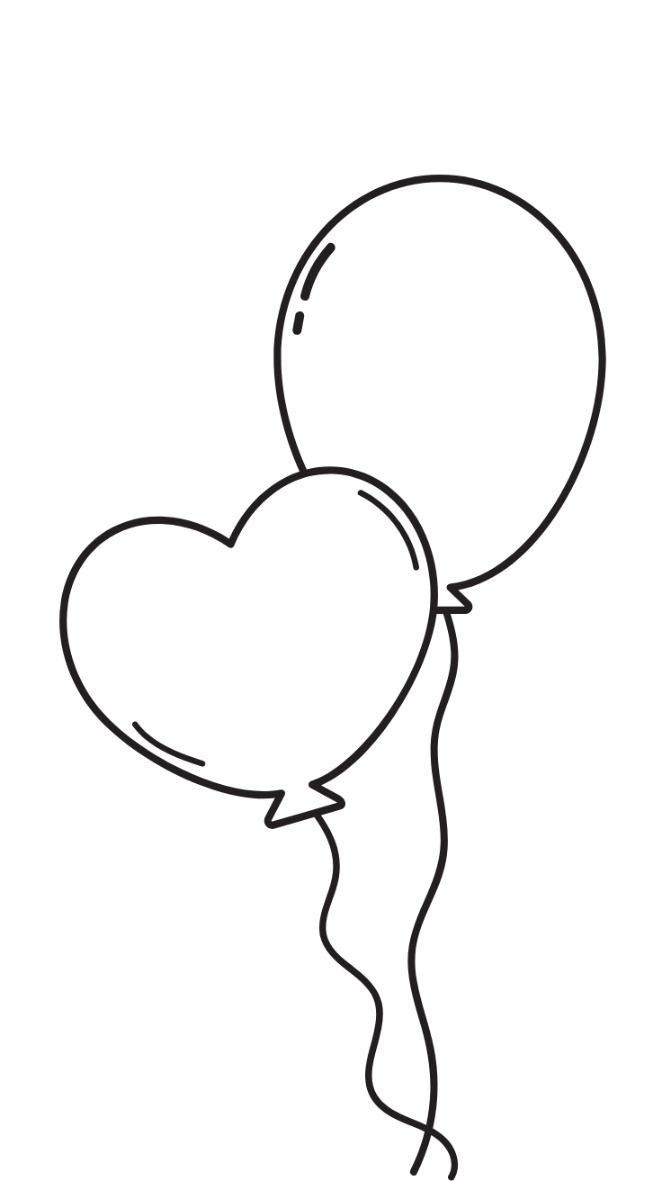 coloring pages of birthday balloons