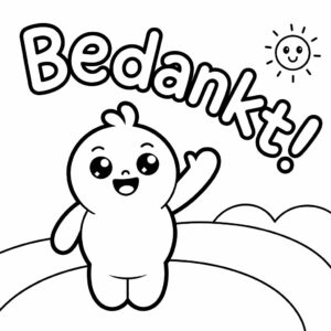 coloring page thank you