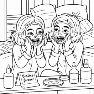 best friends forever coloring pages