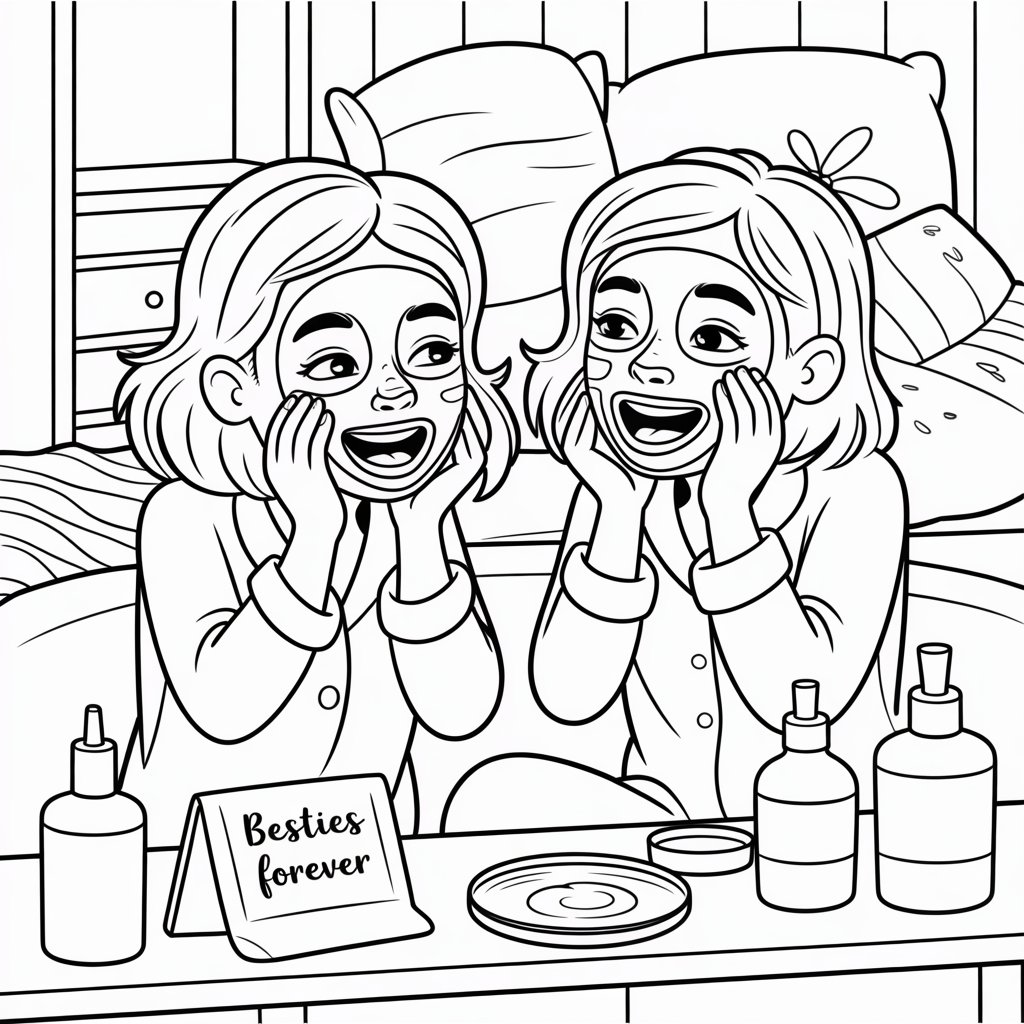 best friends forever coloring pages