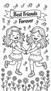 best friend coloring sheets
