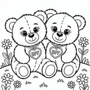 best friend coloring pages to print