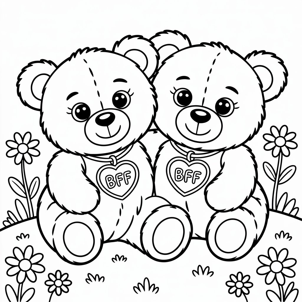 best friend coloring pages to print