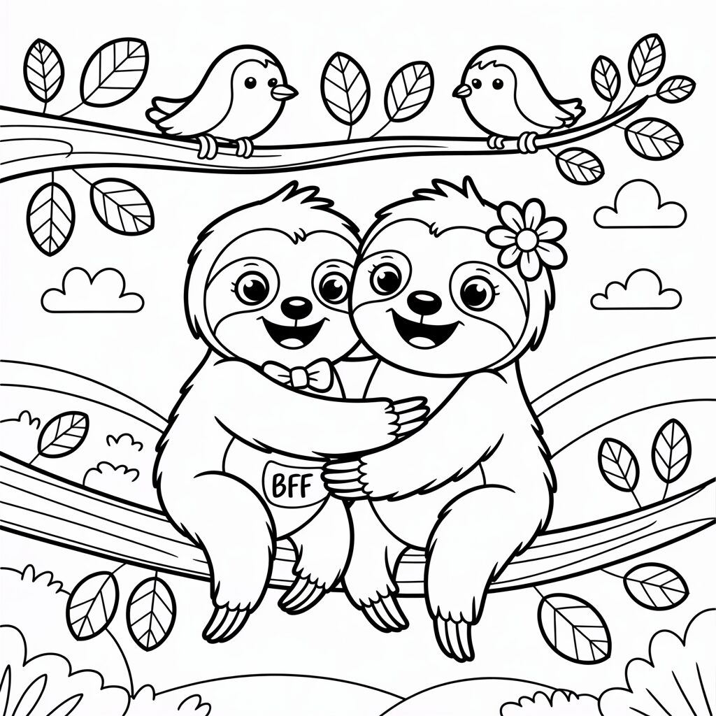 bff coloring pages printable