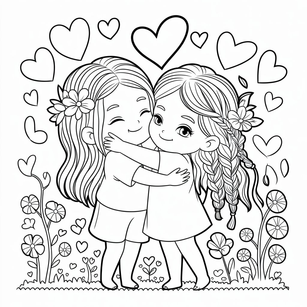 coloring sheets for best friends