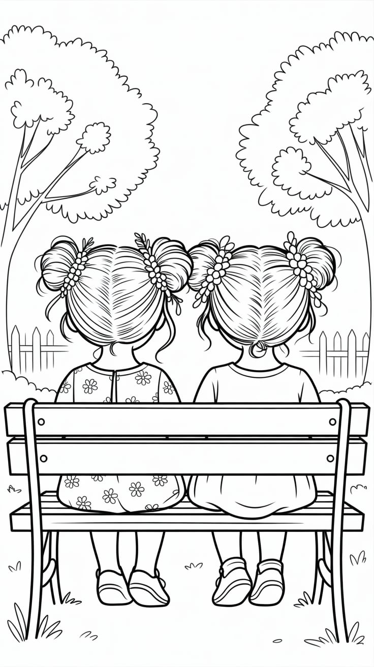 printable best friend coloring pages