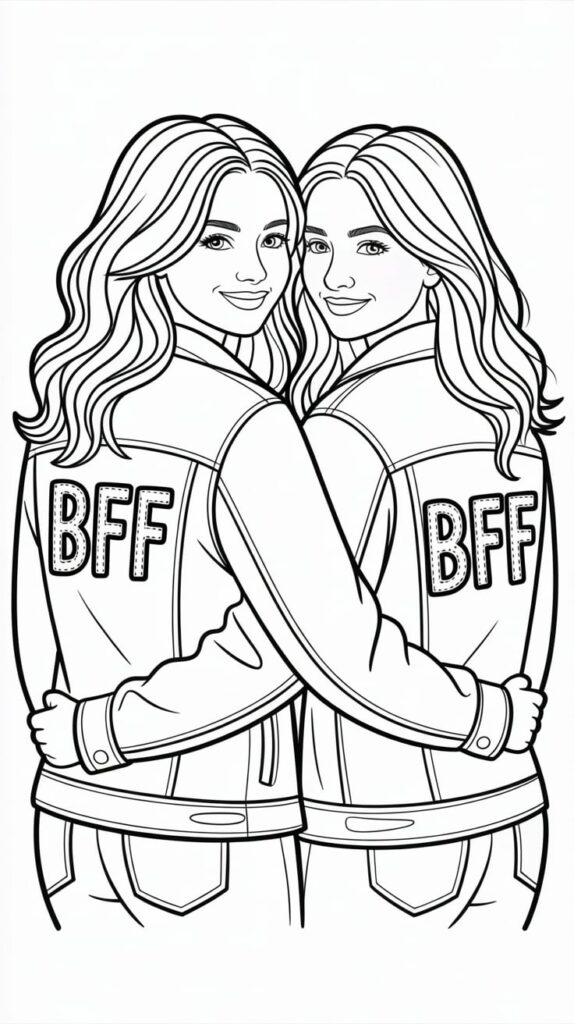 coloring pages for bff