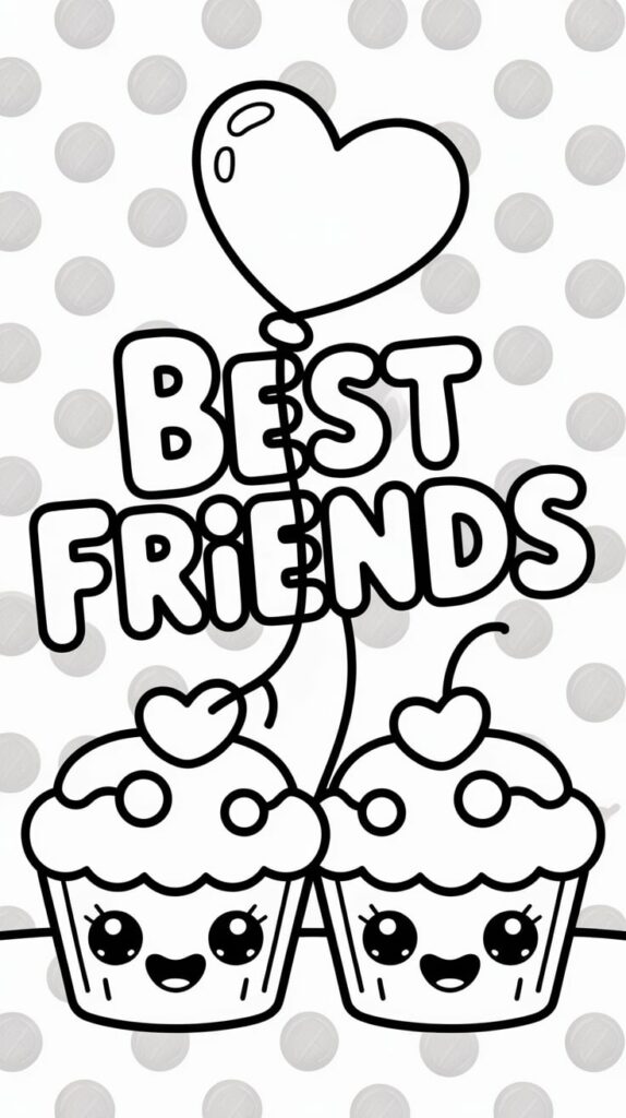 best friend coloring