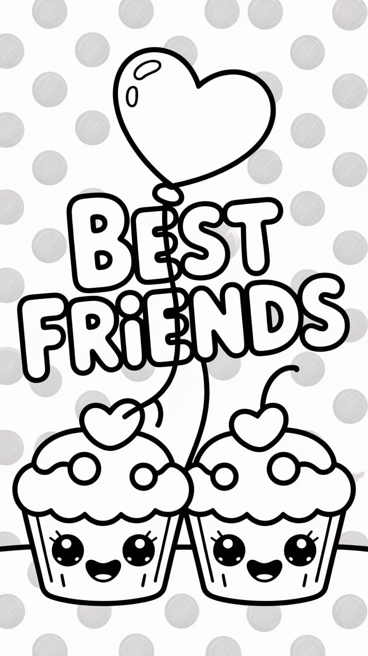 best friend coloring