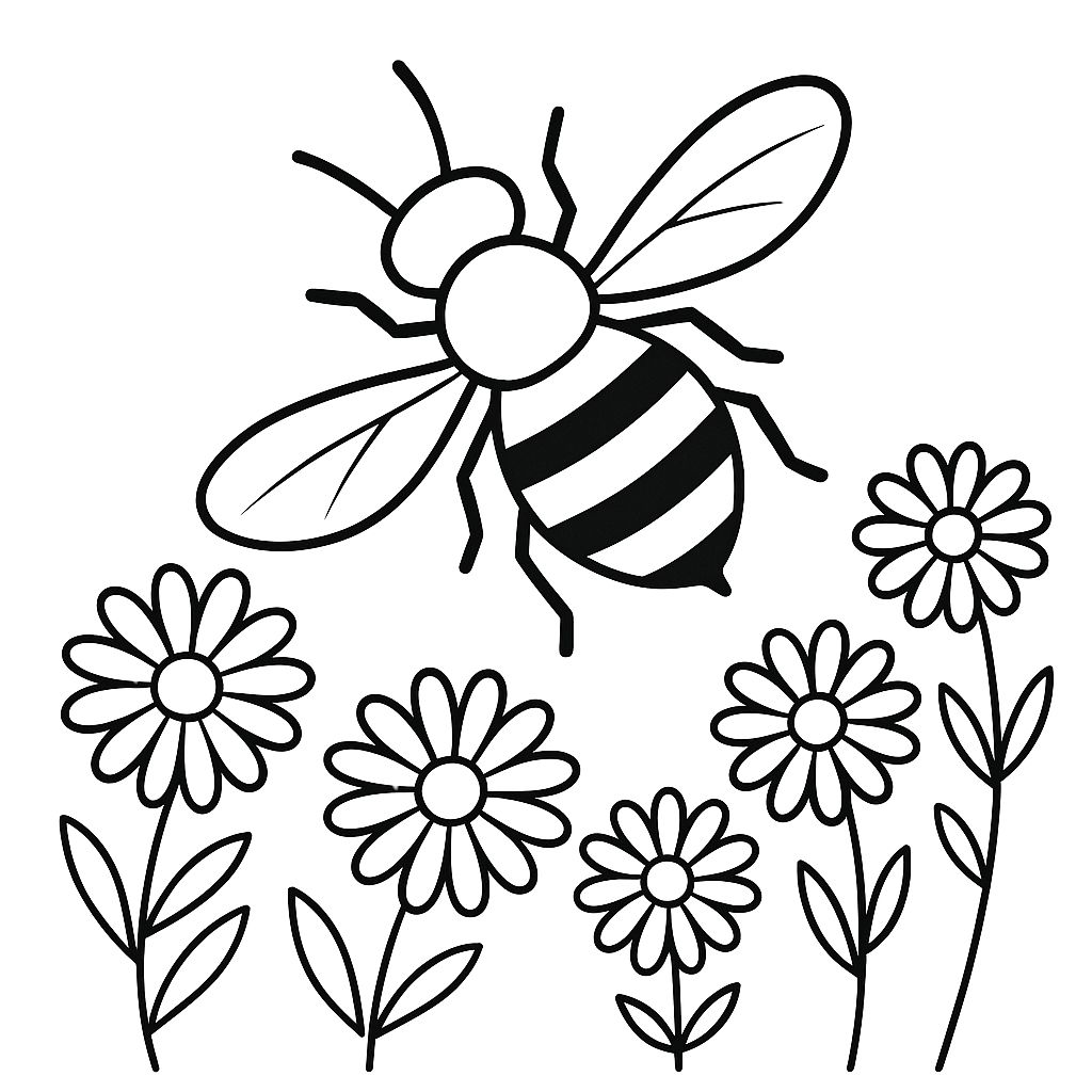 bees coloring pages