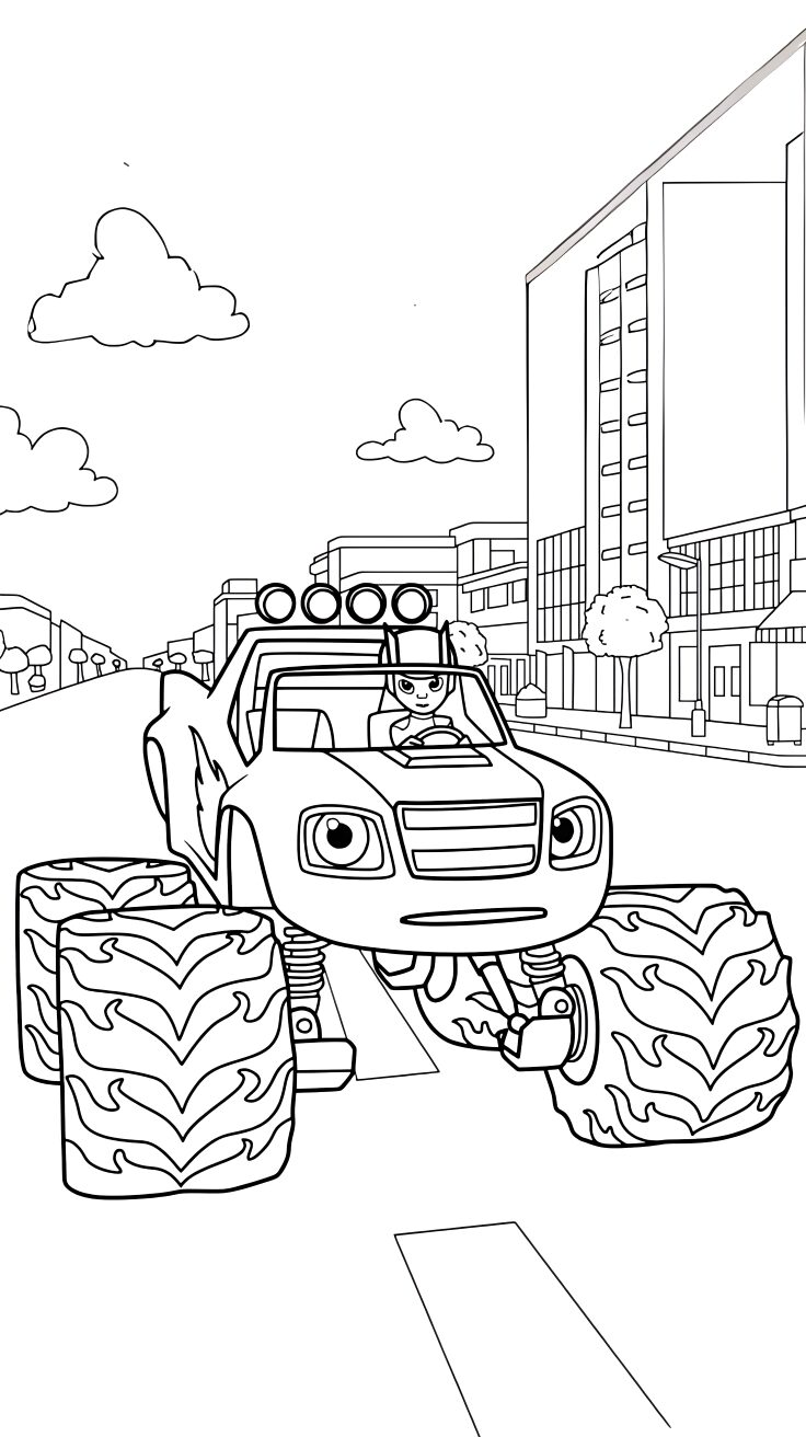 blaze coloring pages printable