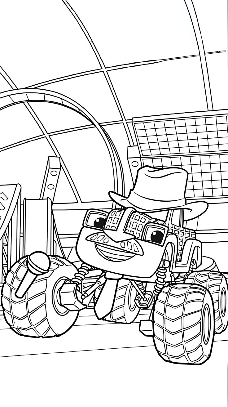 blaze and the monster machines coloring pages