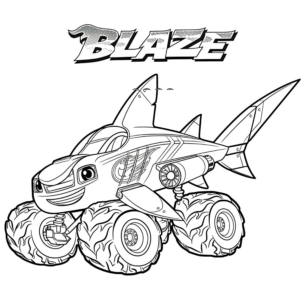 blaze monster truck coloring page