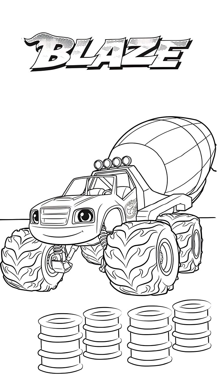 printable blaze coloring pages