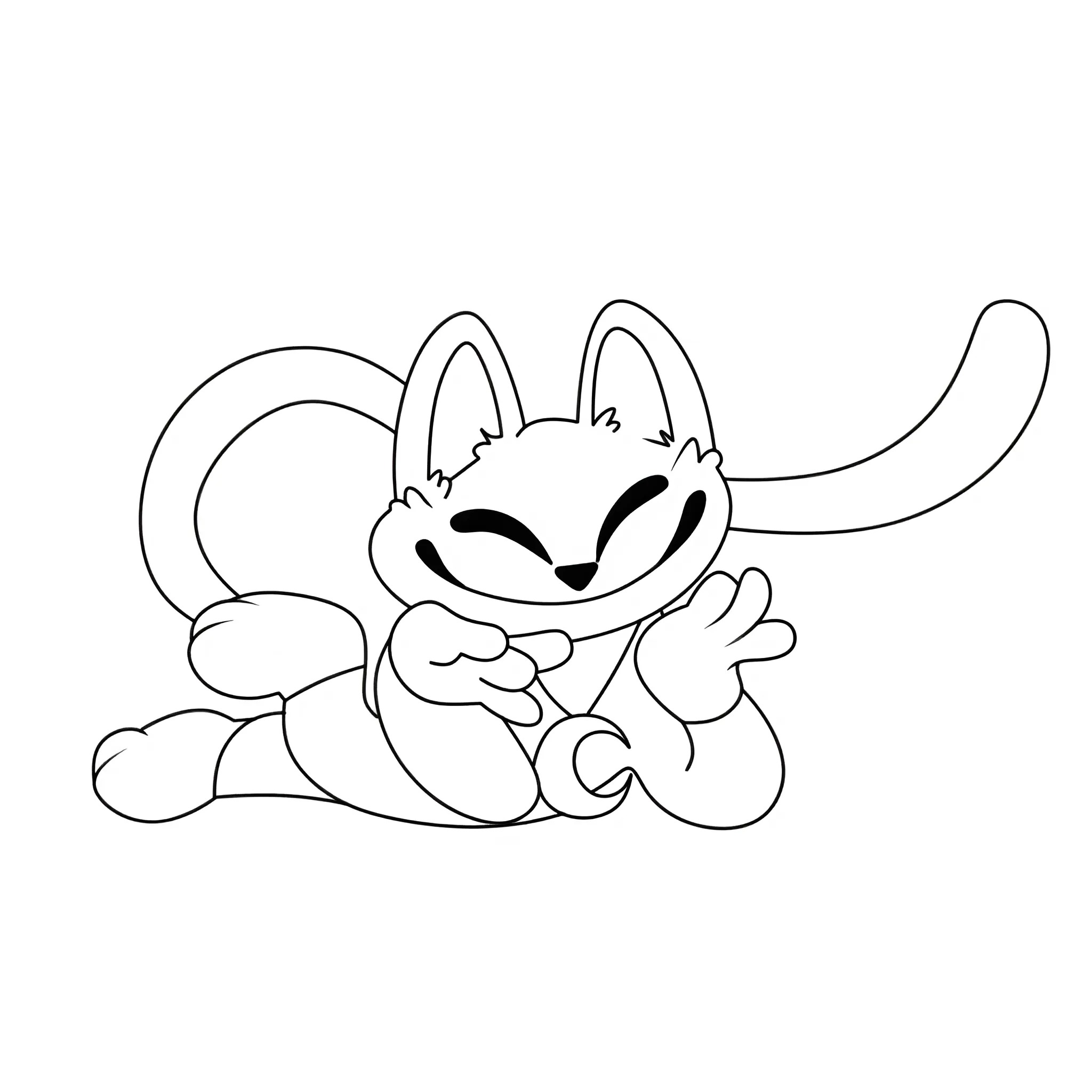 a coloring page of catnap