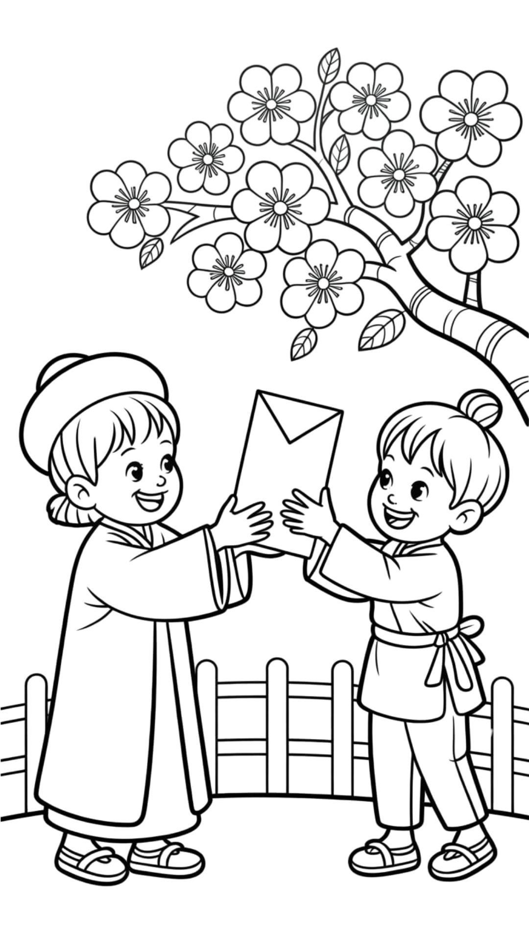 coloring pages chinese new year