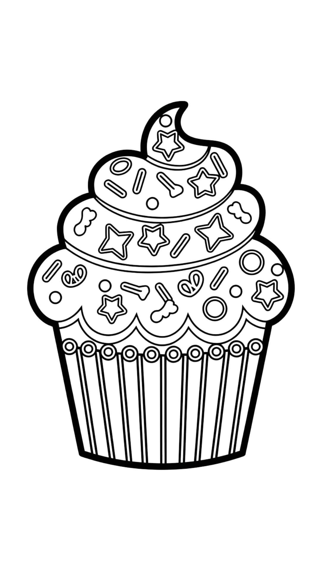 coloring book cupcake