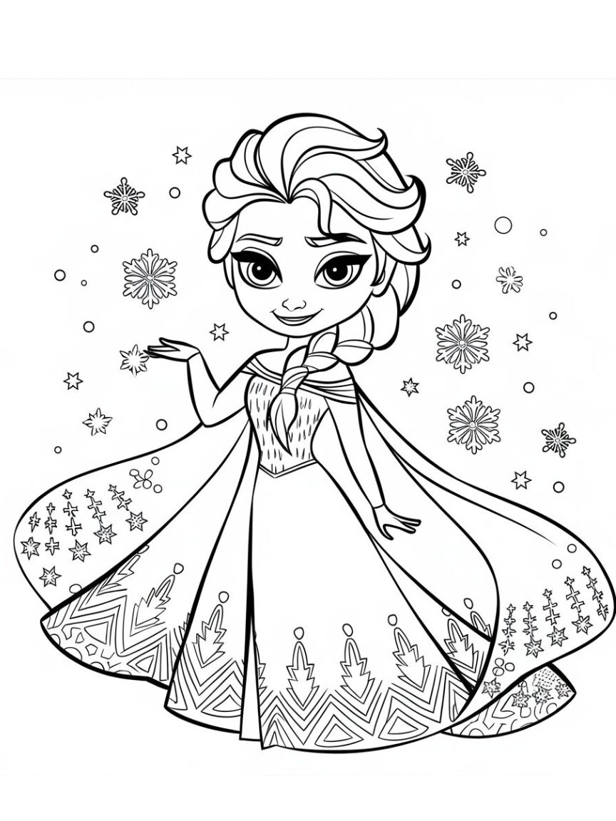 coloring book elsa