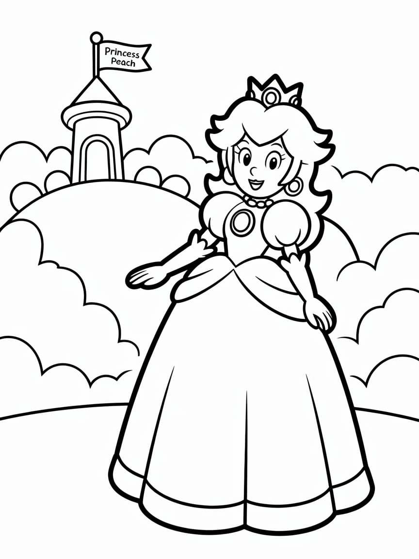 coloring book mario
