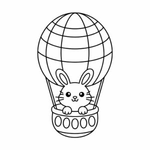 coloring pages of hot air balloons