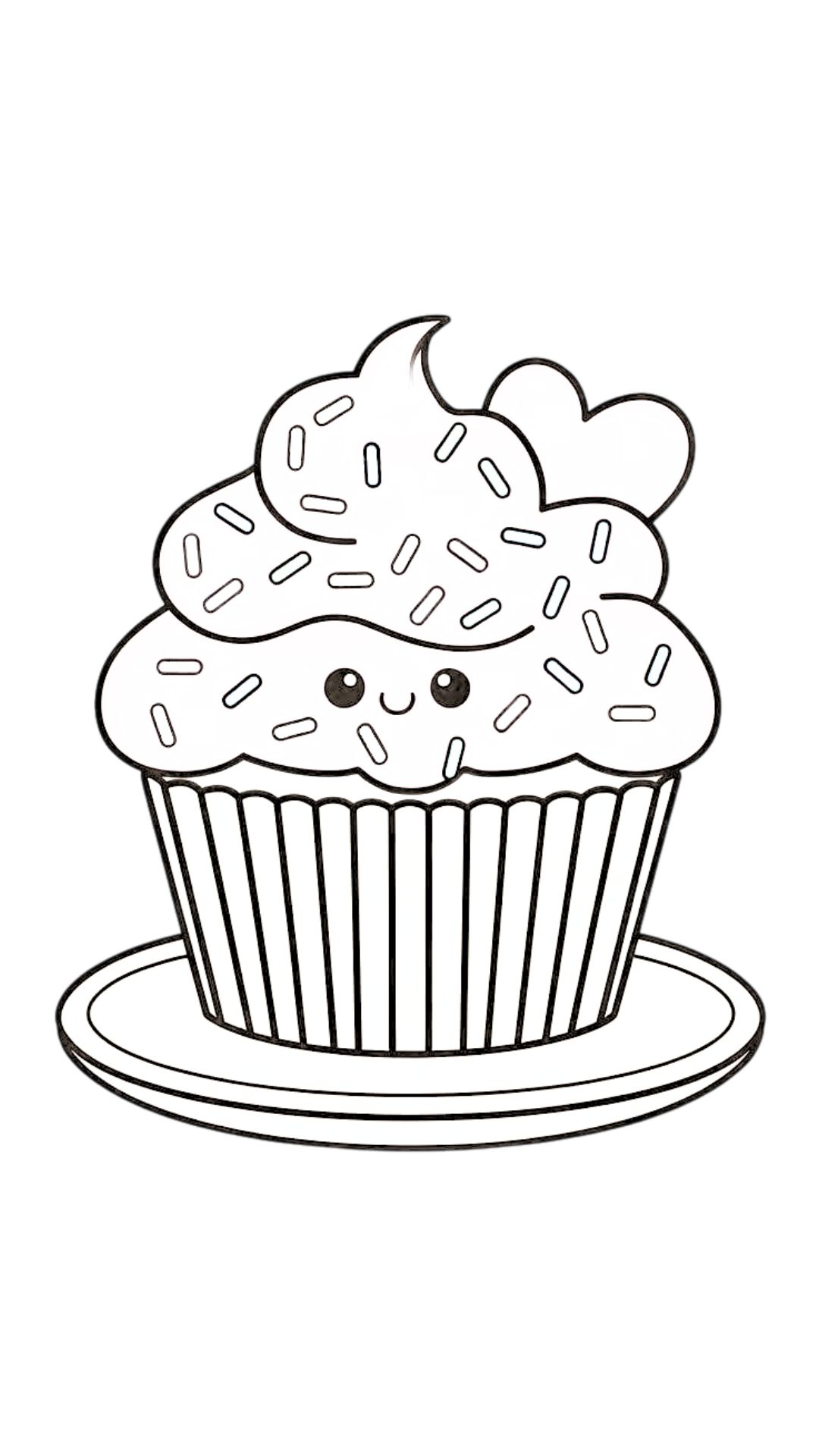 coloring sheet cupcake