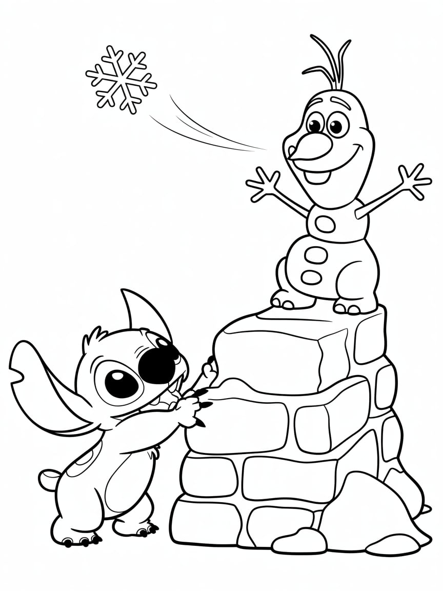 coloring sheet stitch christmas coloring pages