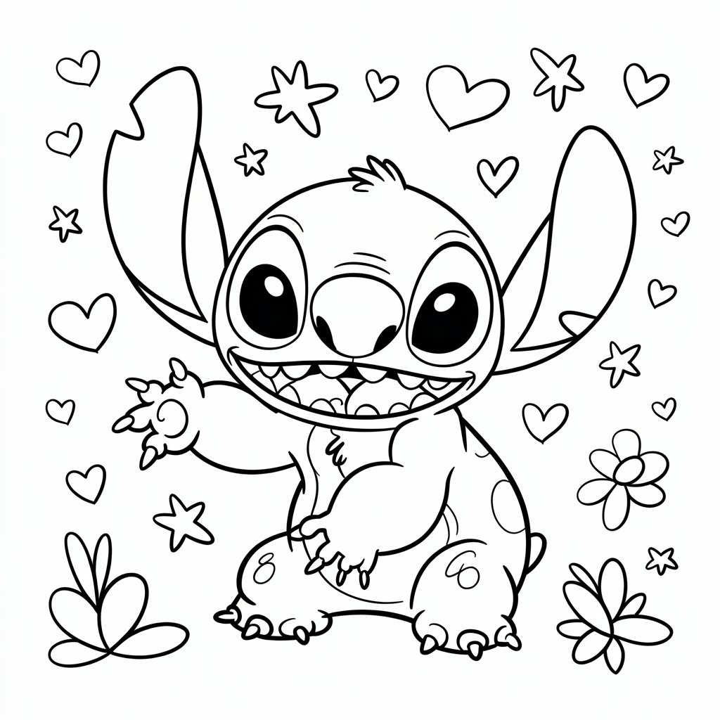 coloring sheets of stitch