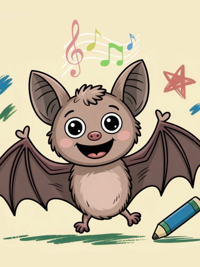 Kleurplaat Vleermuis