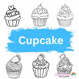 Cupcake Coloring Page