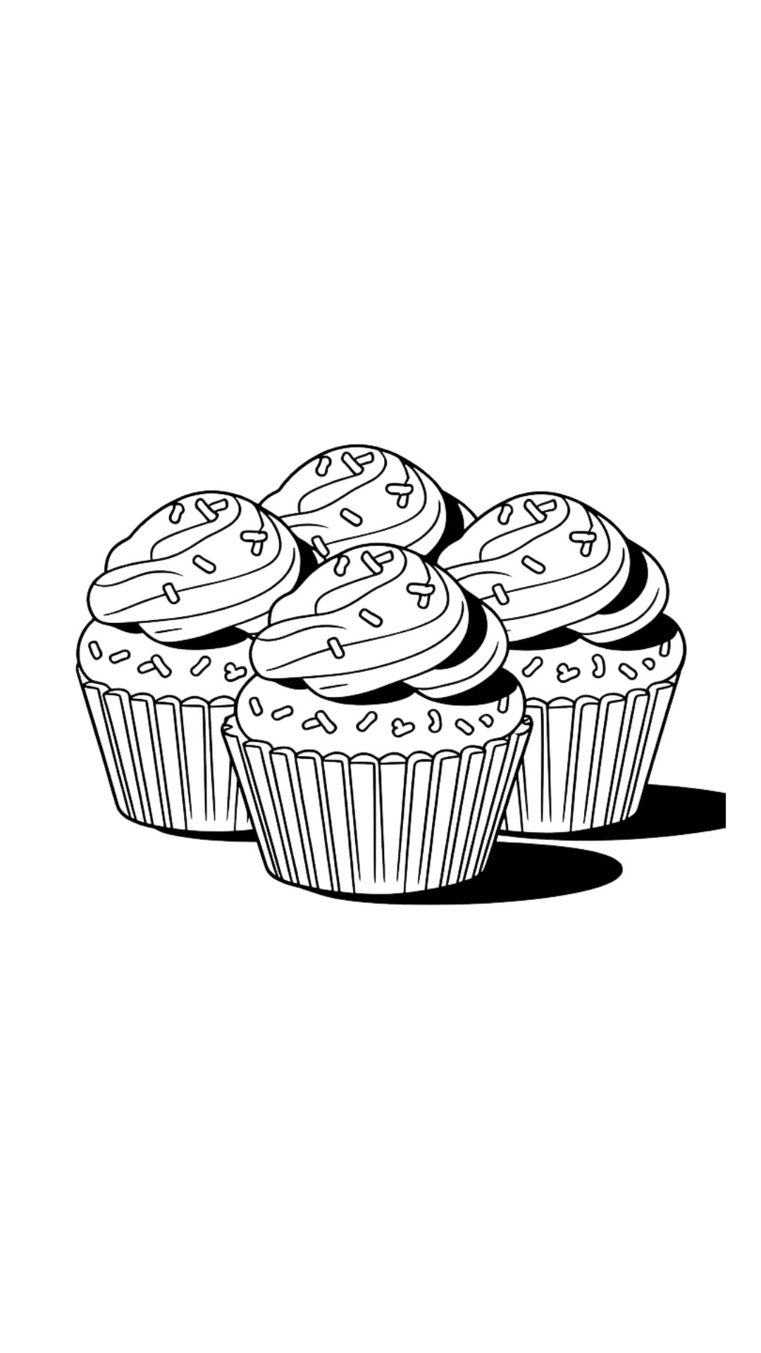 cupcake coloring book printable