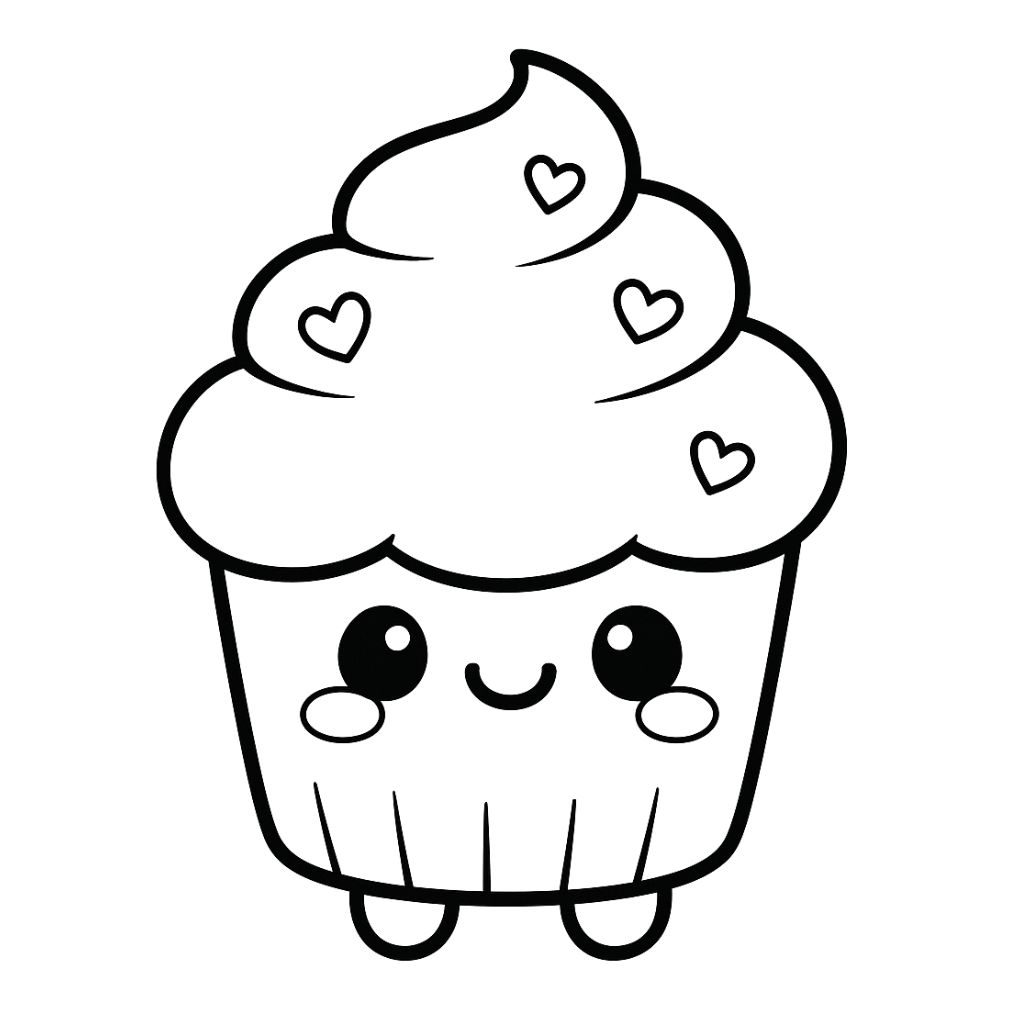 cupcake coloring page