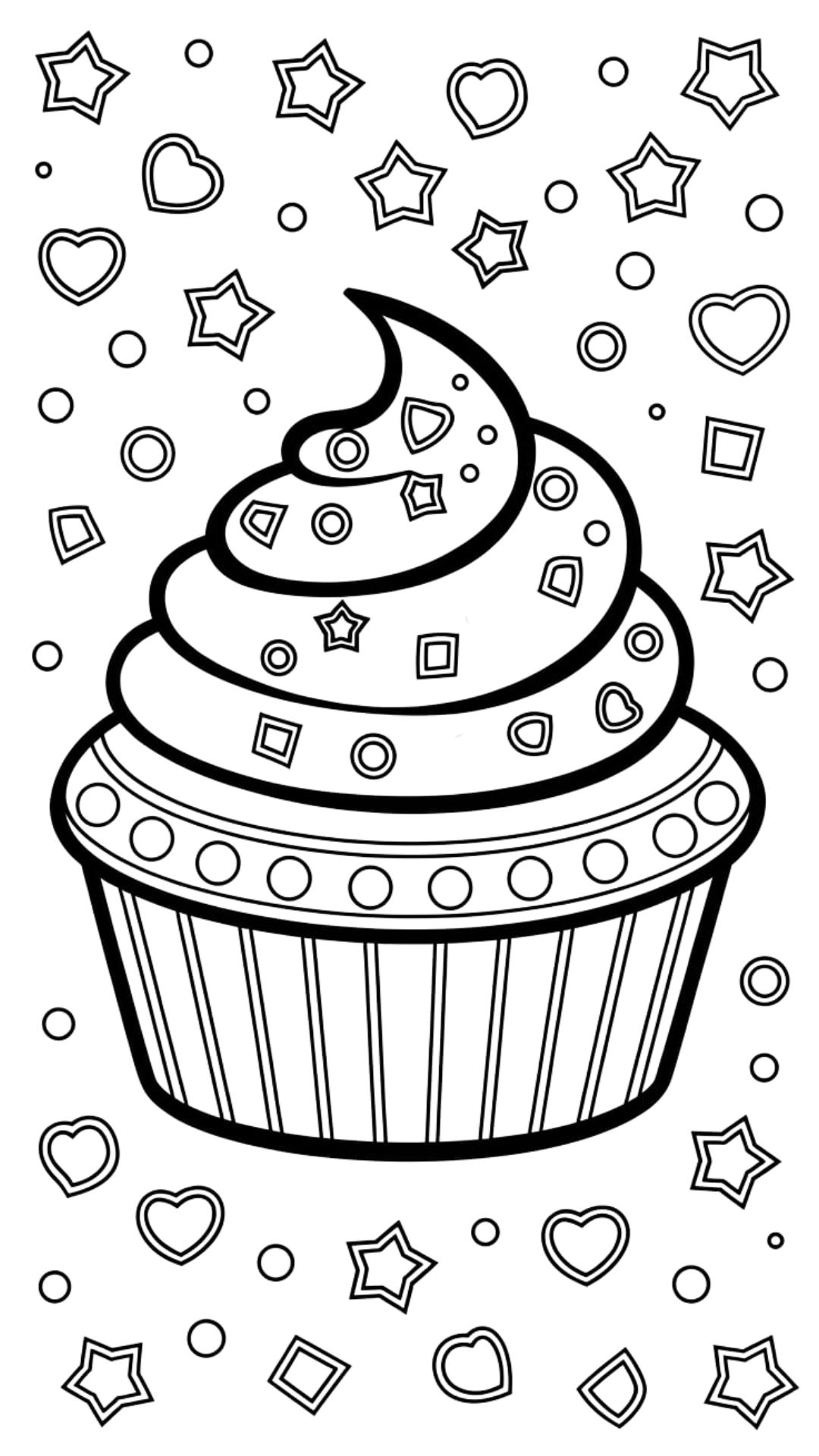 cupcake coloring sheet