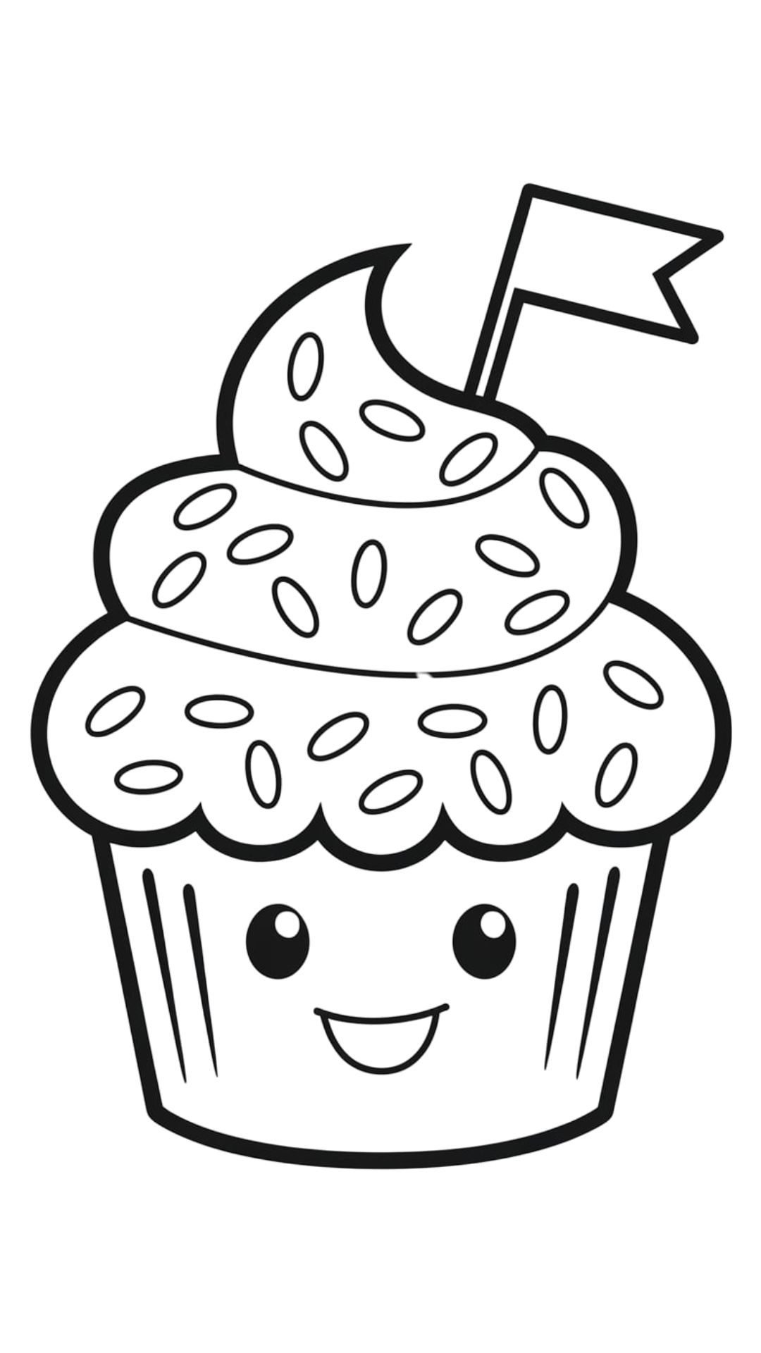 cupcake coloring sheets